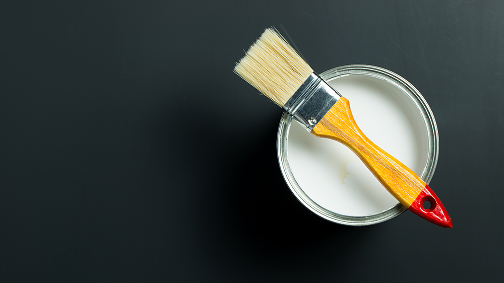 White Paint and Brush